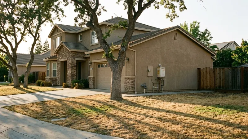Newer two-story home, the kind of home where we offer tankless water heater repair in Antelope, CA