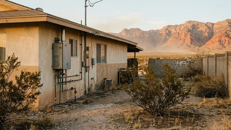Desert ranch home, the kind of home where we offer tankless water heater repair in Indian Springs, NV