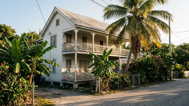 Wooden conch house, the kind of home where we offer tankless water heater repair in Key West, FL
