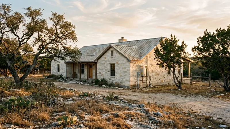 Limestone ranch home, the kind of home where we offer tankless water heater repair in New Braunfels, TX