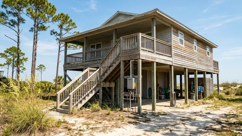 Raised gulf coast home, the kind of home where we offer tankless water heater repair in Scott, LA